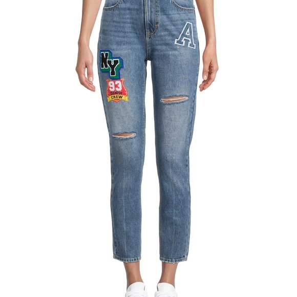 New Jr. 17 - 19 Ultra High Rise Jeans - Patches & Embroidery Accents - Picture 3 of 8